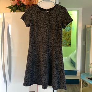 Loft black print dress